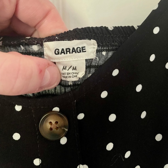 Garage Black and White Polka Dot Midi Sundress | Size M - Picture 7 of 8